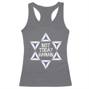 Not Today Haman Purim Racerback Tank Top Hamantash Jewish Star of David TS09 Charcoal Print Your Wear