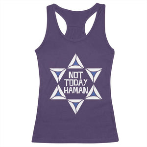Not Today Haman Purim Racerback Tank Top Hamantash Jewish Star of David TS09 Purple Print Your Wear