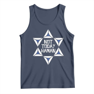 Not Today Haman Purim Tank Top Hamantash Jewish Star of David TS09 Navy Print Your Wear