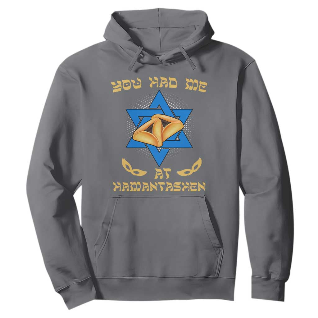 Funny Purim Hoodie You Had Me At Hamantash TS09 Charcoal Print Your Wear