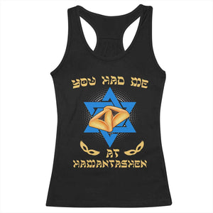 Funny Purim Racerback Tank Top You Had Me At Hamantash TS09 Black Print Your Wear