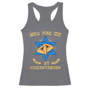 Funny Purim Racerback Tank Top You Had Me At Hamantash TS09 Charcoal Print Your Wear