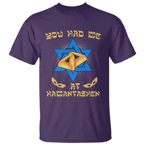 Funny Purim T Shirt You Had Me At Hamantash TS09 Purple Print Your Wear
