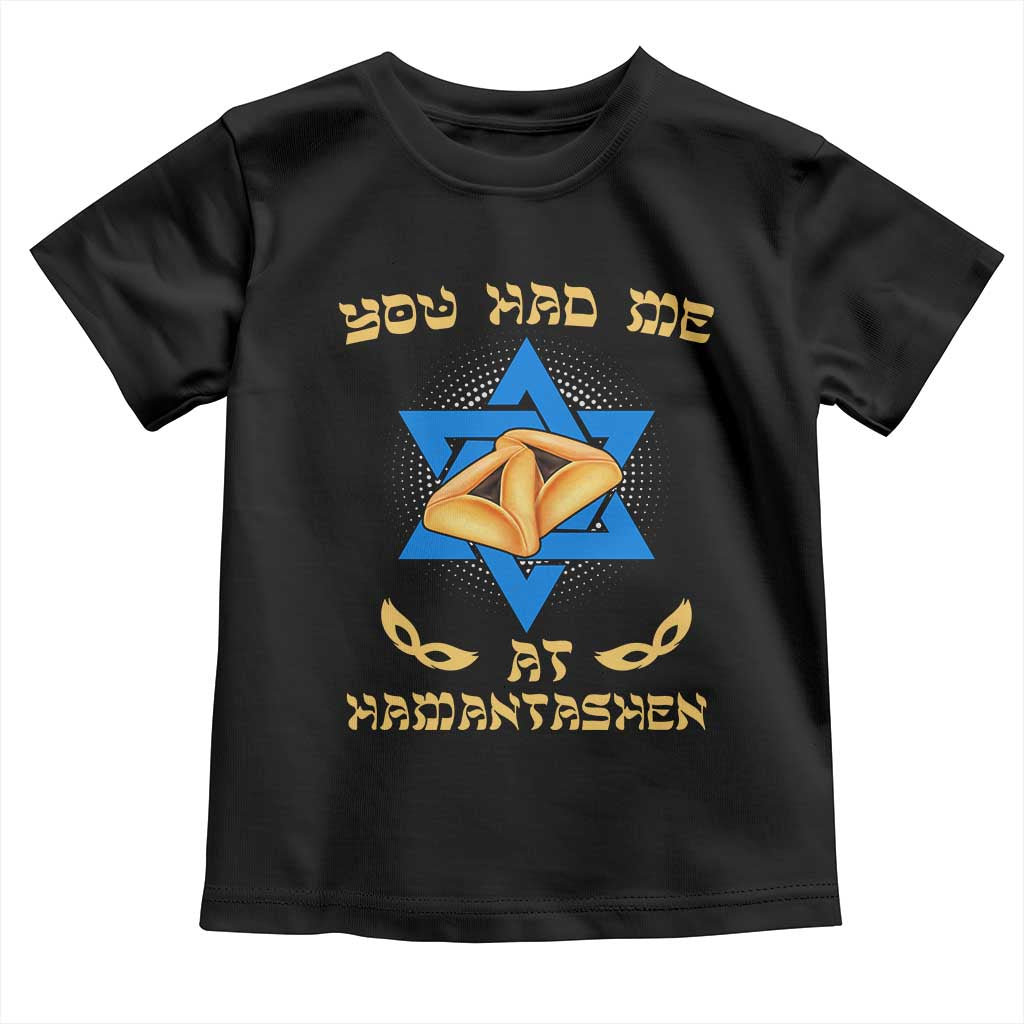 Funny Purim Toddler T Shirt You Had Me At Hamantash TS09 Black Print Your Wear