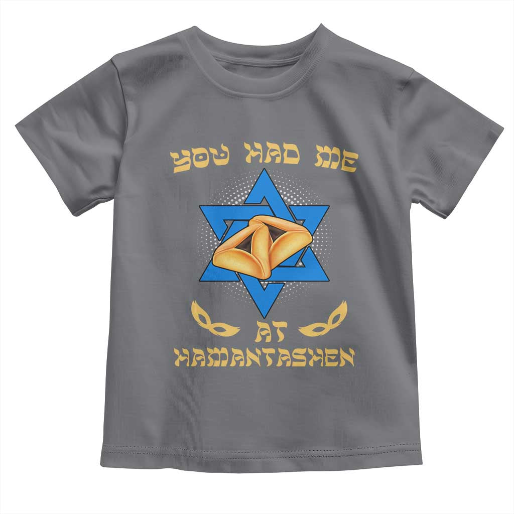 Funny Purim Toddler T Shirt You Had Me At Hamantash TS09 Charcoal Print Your Wear