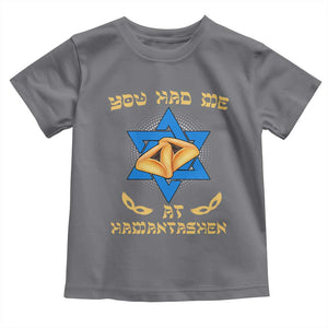 Funny Purim Toddler T Shirt You Had Me At Hamantash TS09 Charcoal Print Your Wear