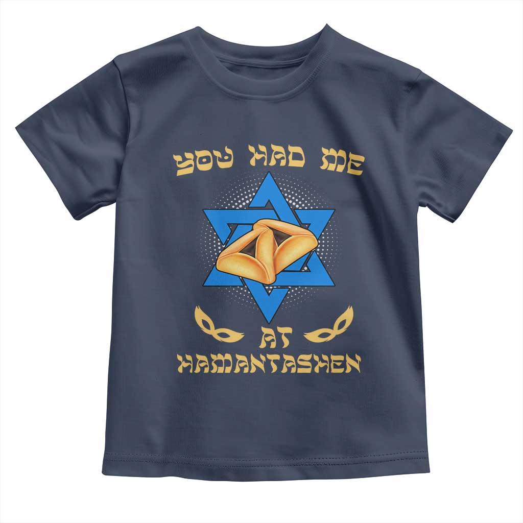 Funny Purim Toddler T Shirt You Had Me At Hamantash TS09 Navy Print Your Wear