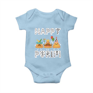 Happy Purim Funny Hamantash Baby Onesie TS09 Light Blue Print Your Wear