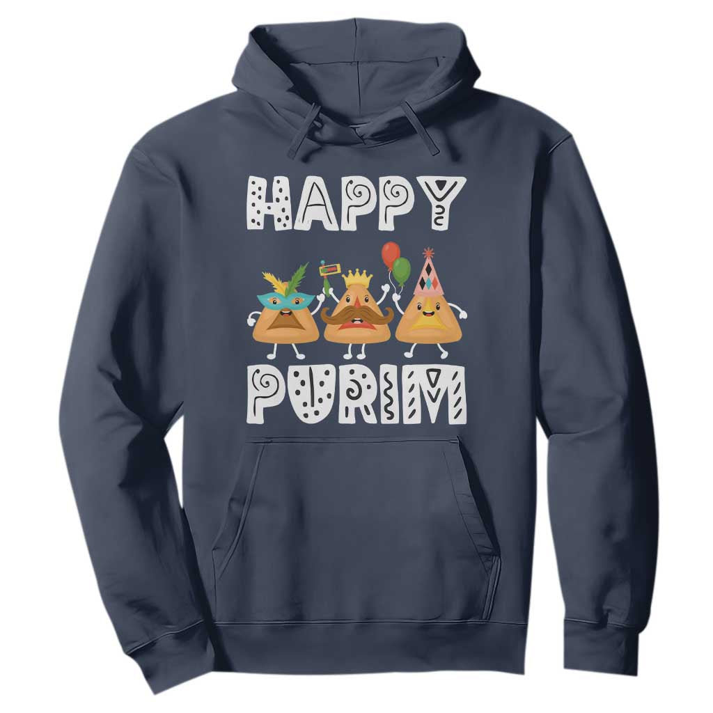 Happy Purim Funny Hamantash Hoodie TS09 Navy Print Your Wear