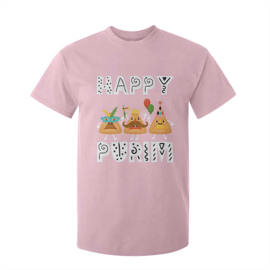 Happy Purim Funny Hamantash T Shirt For Kid TS09 Light Pink Print Your Wear