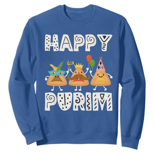 Happy Purim Funny Hamantash Sweatshirt TS09 Royal Blue Print Your Wear
