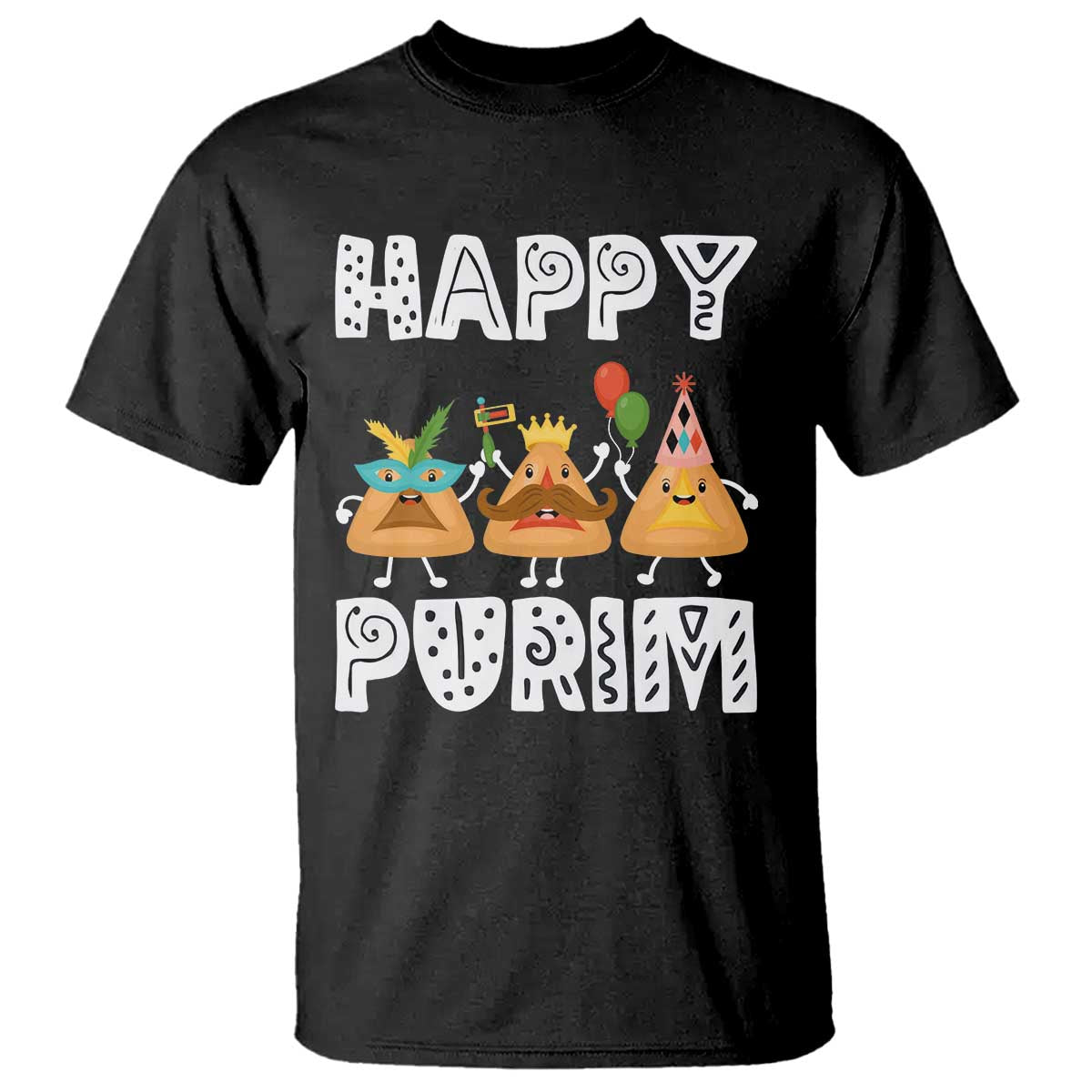 Happy Purim Funny Hamantash T Shirt TS09 Black Print Your Wear
