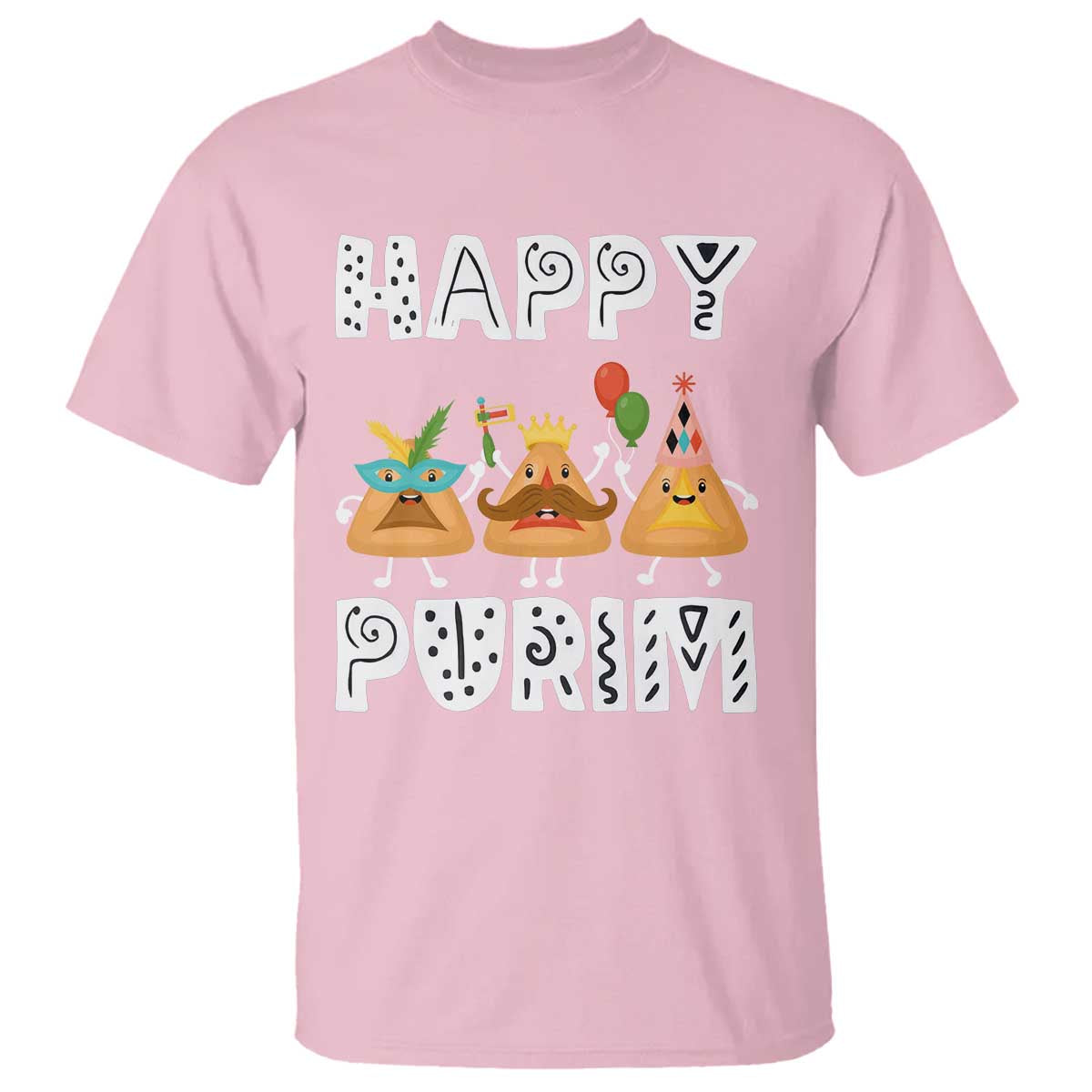 Happy Purim Funny Hamantash T Shirt TS09 Light Pink Print Your Wear