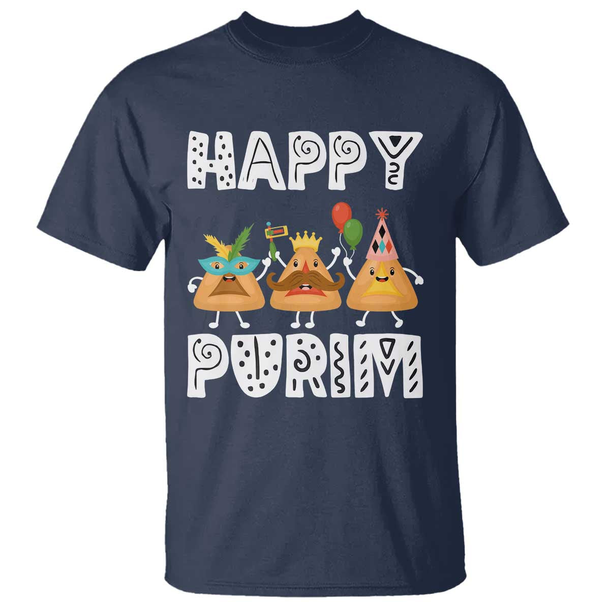 Happy Purim Funny Hamantash T Shirt TS09 Navy Print Your Wear