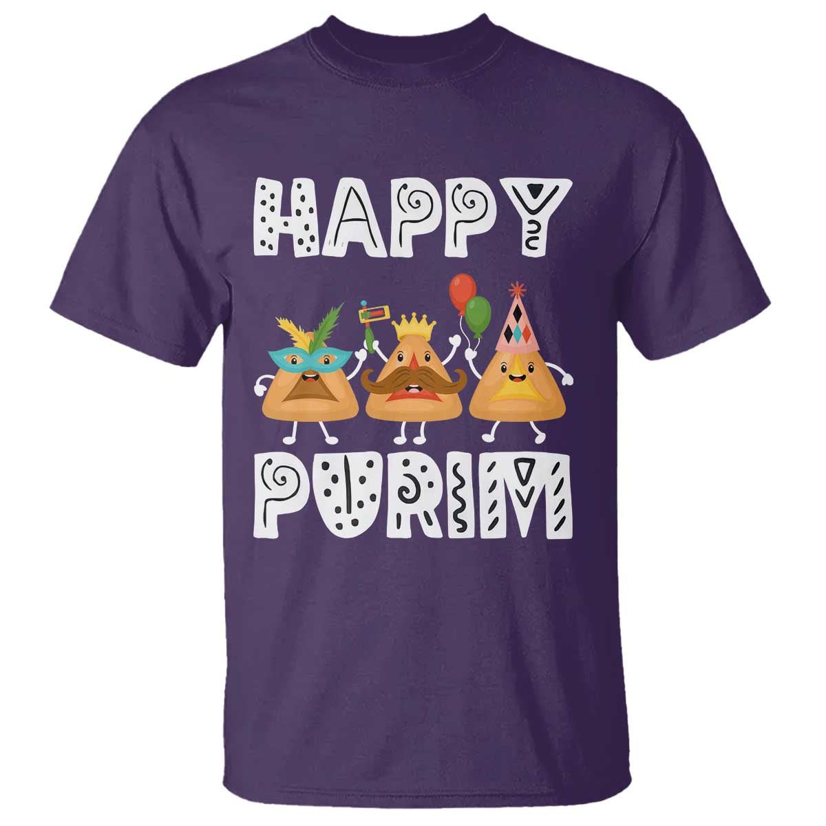 Happy Purim Funny Hamantash T Shirt TS09 Purple Print Your Wear