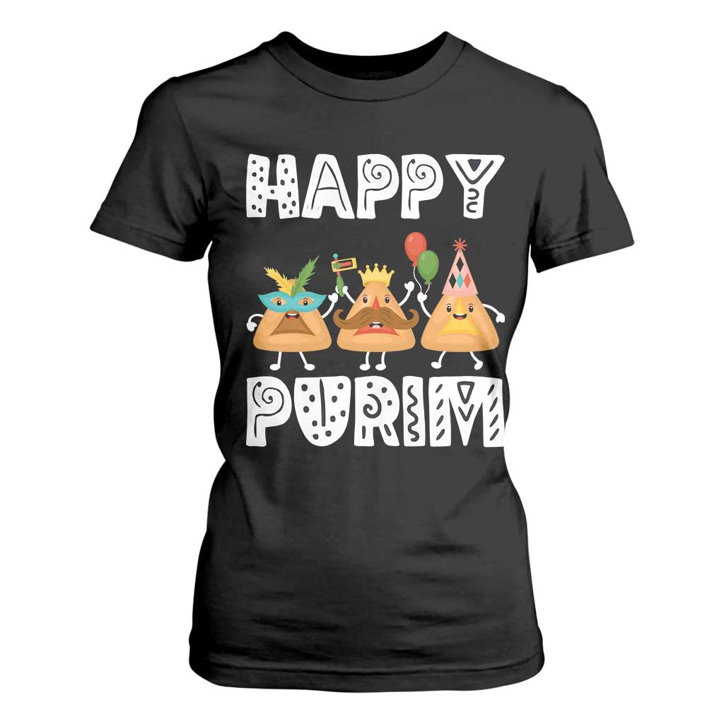 Happy Purim Funny Hamantash T Shirt For Women TS09 Black Print Your Wear
