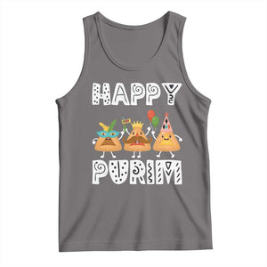 Happy Purim Funny Hamantash Tank Top TS09 Deep Heather Print Your Wear