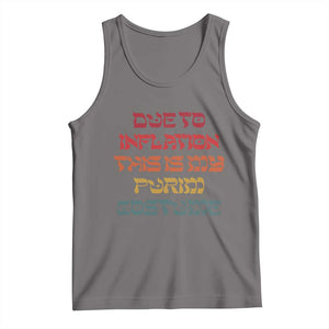 Funny Due To Inflation This Is My Purim Costume Tank Top TS09 Deep Heather Print Your Wear