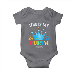 Funny Jewish This Is My Purim Costume Baby Onesie TS09 Charcoal Print Your Wear