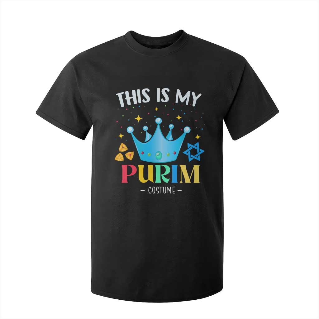 Funny Jewish This Is My Purim Costume T Shirt For Kid TS09 Black Print Your Wear