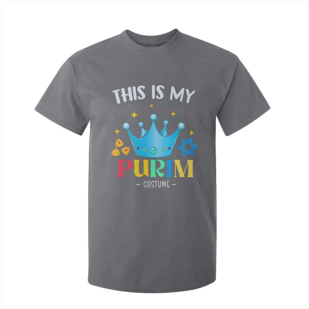 Funny Jewish This Is My Purim Costume T Shirt For Kid TS09 Charcoal Print Your Wear