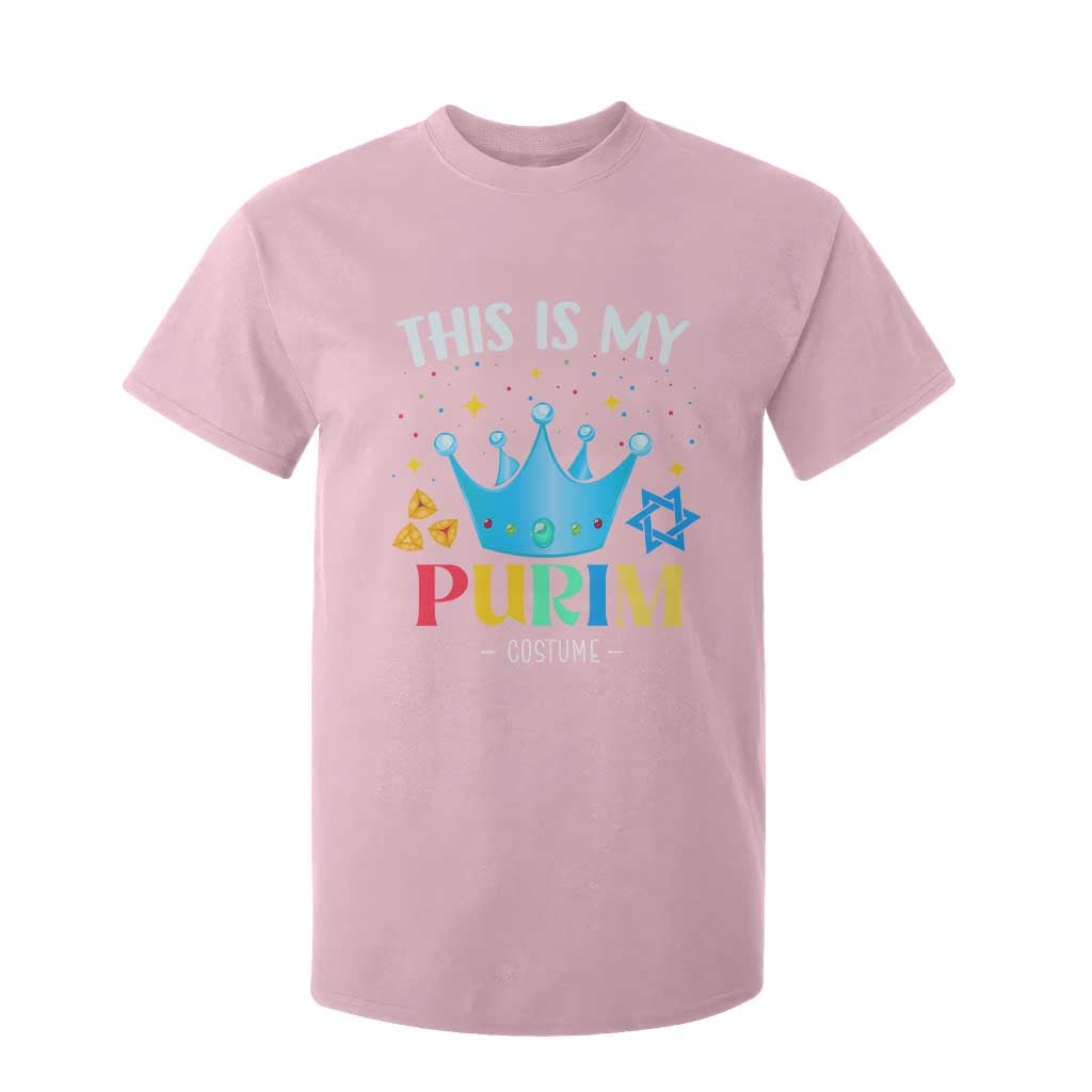 Funny Jewish This Is My Purim Costume T Shirt For Kid TS09 Light Pink Print Your Wear