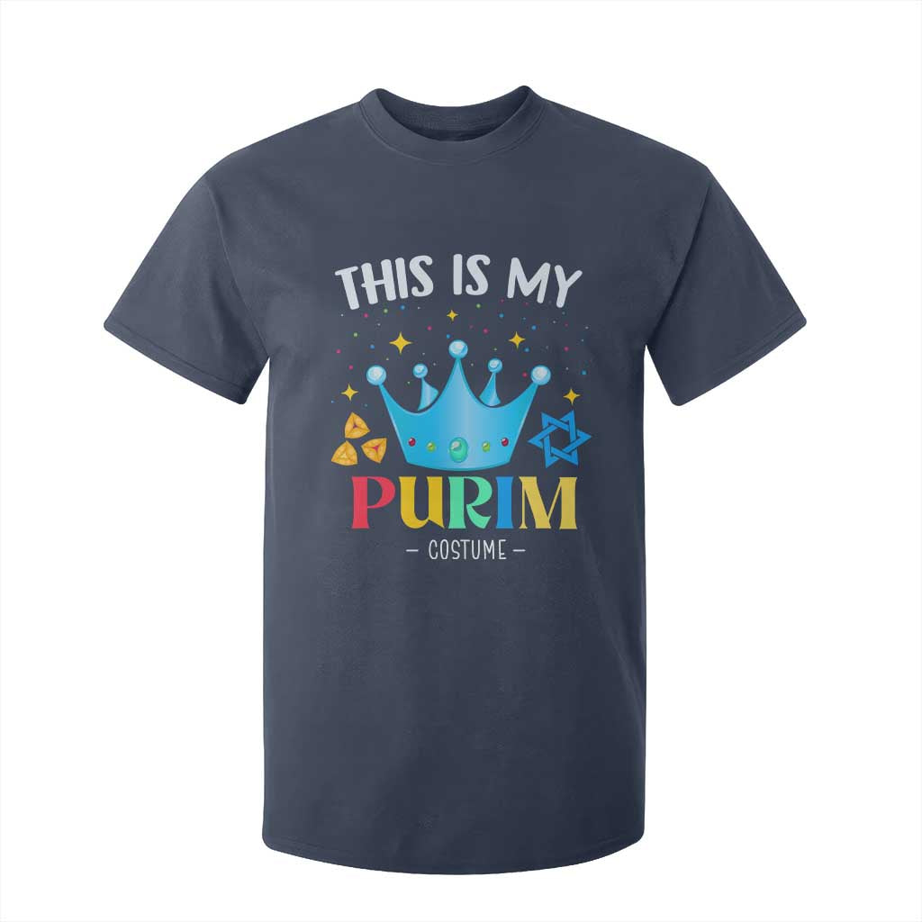 Funny Jewish This Is My Purim Costume T Shirt For Kid TS09 Navy Print Your Wear