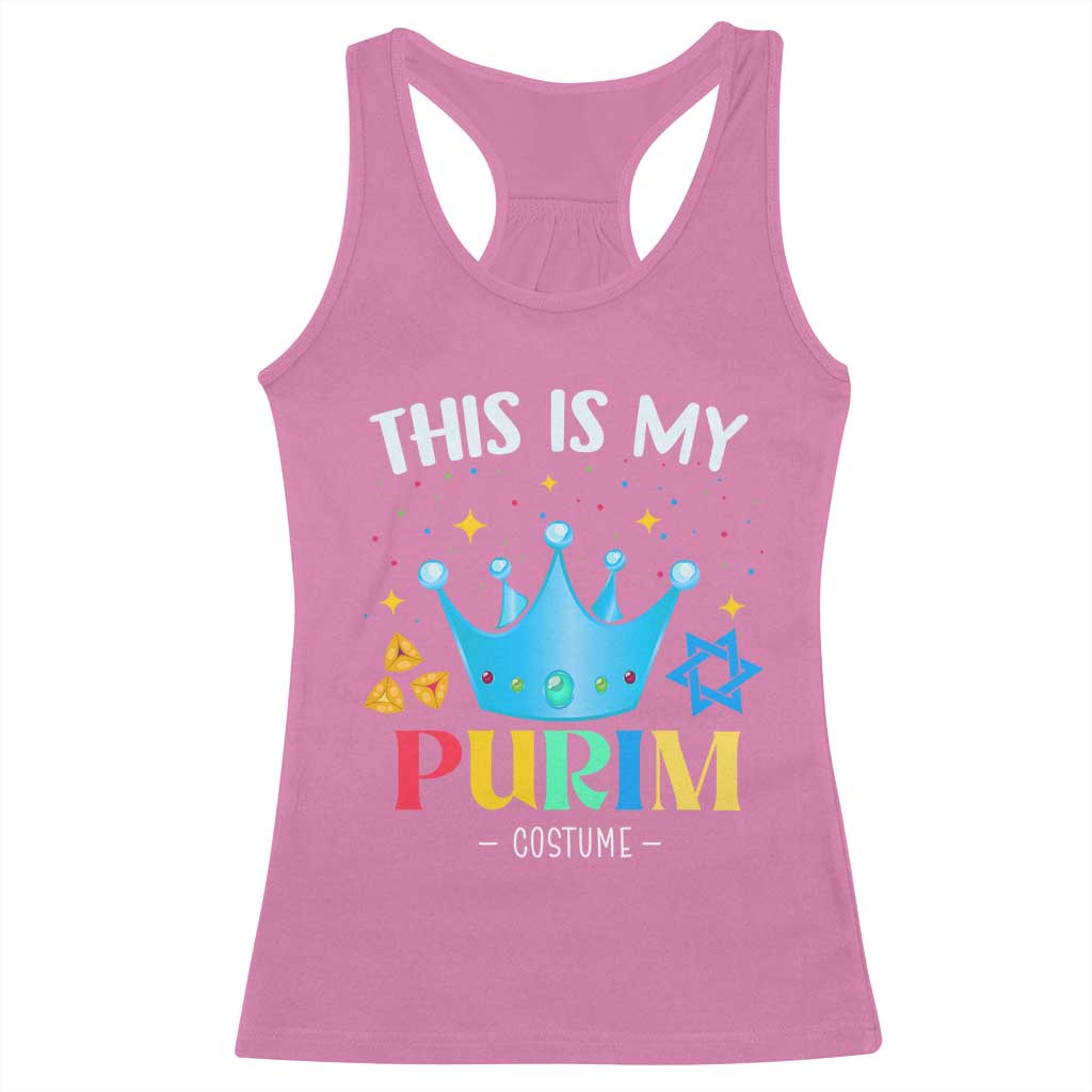 Funny Jewish This Is My Purim Costume Racerback Tank Top TS09 Azalea Print Your Wear