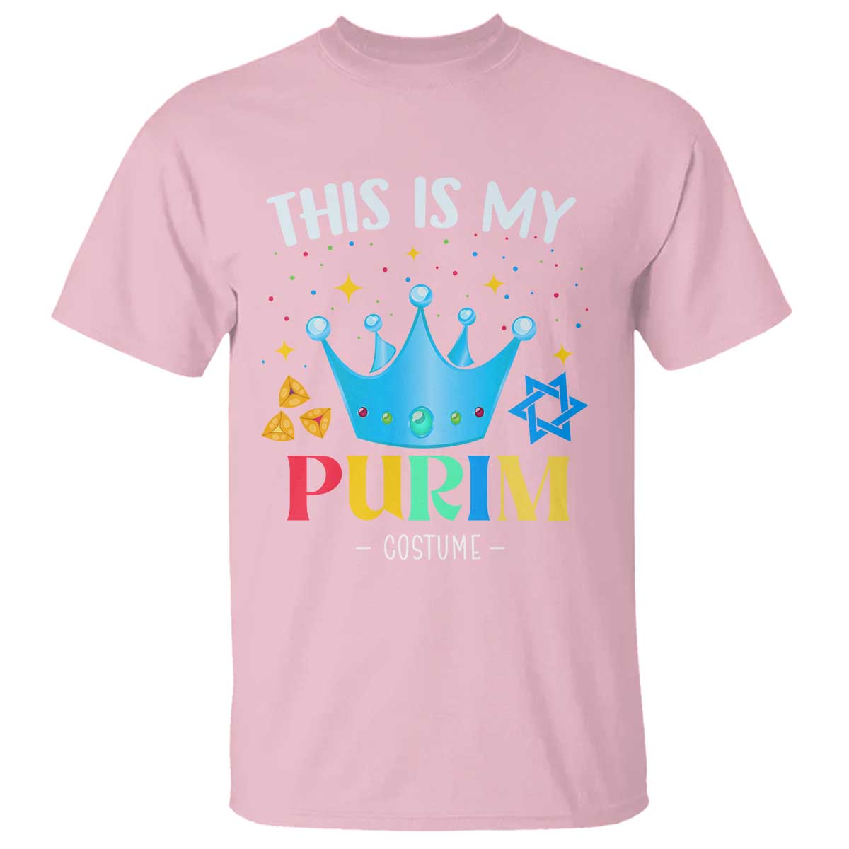 Funny Jewish This Is My Purim Costume T Shirt TS09 Light Pink Print Your Wear