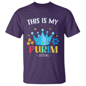Funny Jewish This Is My Purim Costume T Shirt TS09 Purple Print Your Wear