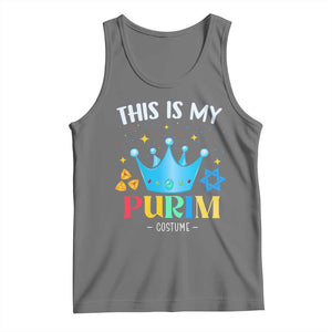 Funny Jewish This Is My Purim Costume Tank Top TS09 Black Heather Print Your Wear
