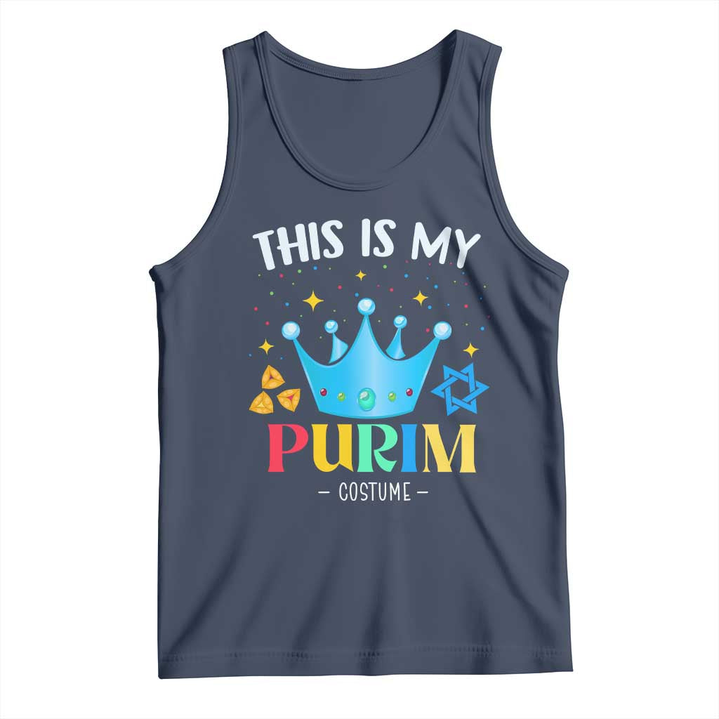 Funny Jewish This Is My Purim Costume Tank Top TS09 Navy Print Your Wear
