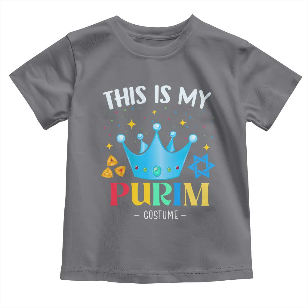 Funny Jewish This Is My Purim Costume Toddler T Shirt TS09 Charcoal Print Your Wear