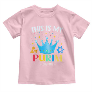 Funny Jewish This Is My Purim Costume Toddler T Shirt TS09 Light Pink Print Your Wear