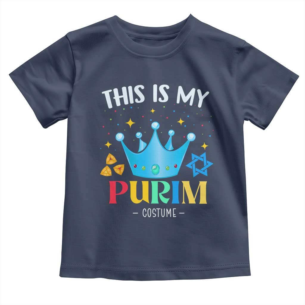 Funny Jewish This Is My Purim Costume Toddler T Shirt TS09 Navy Print Your Wear