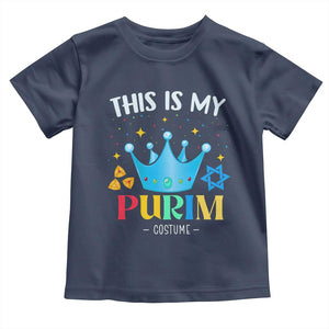 Funny Jewish This Is My Purim Costume Toddler T Shirt TS09 Navy Print Your Wear