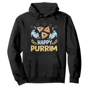 Purim Cat Hoodie Happy Purrim Hamantash Jewish Star of David TS09 Black Print Your Wear