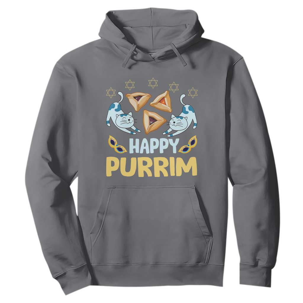 Purim Cat Hoodie Happy Purrim Hamantash Jewish Star of David TS09 Charcoal Print Your Wear