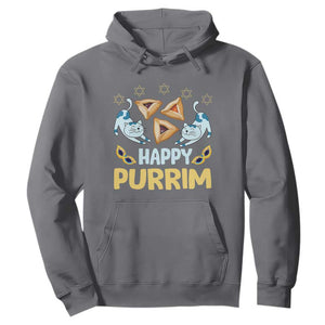 Purim Cat Hoodie Happy Purrim Hamantash Jewish Star of David TS09 Charcoal Print Your Wear