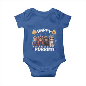 Purim Cat Baby Onesie Happy Purrim Hamantash Cute Cat Costume TS09 Royal Blue Print Your Wear