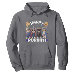 Purim Cat Hoodie Happy Purrim Hamantash Cute Cat Costume TS09 Charcoal Print Your Wear