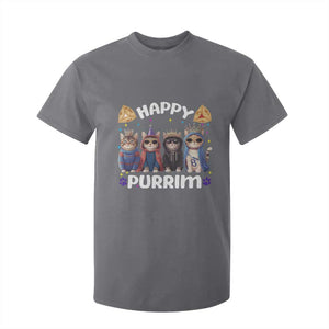 Purim Cat T Shirt For Kid Happy Purrim Hamantash Cute Cat Costume TS09 Charcoal Print Your Wear