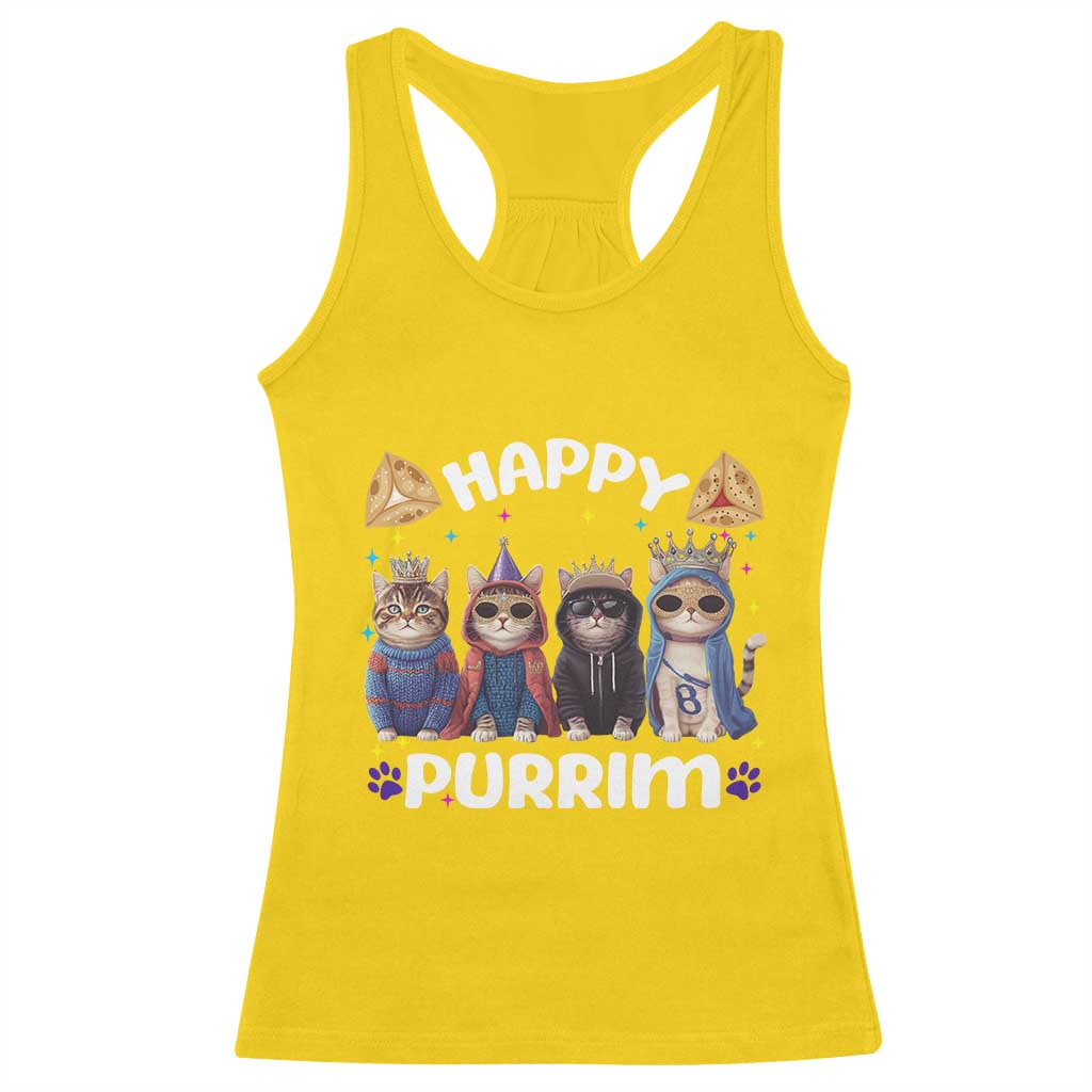 Purim Cat Racerback Tank Top Happy Purrim Hamantash Cute Cat Costume TS09 Daisy Print Your Wear