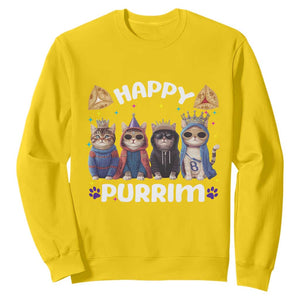Purim Cat Sweatshirt Happy Purrim Hamantash Cute Cat Costume TS09 Daisy Print Your Wear