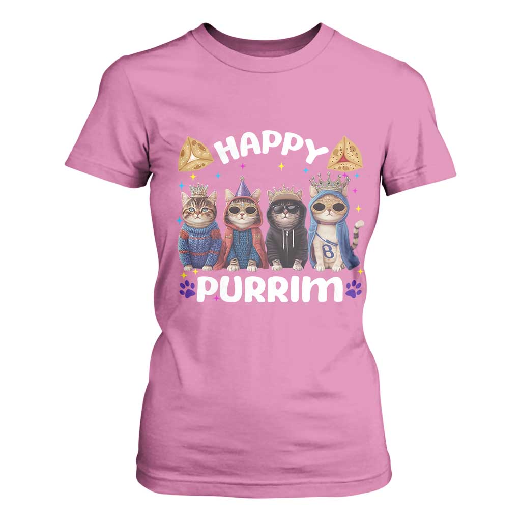 Purim Cat T Shirt For Women Happy Purrim Hamantash Cute Cat Costume TS09 Azalea Print Your Wear