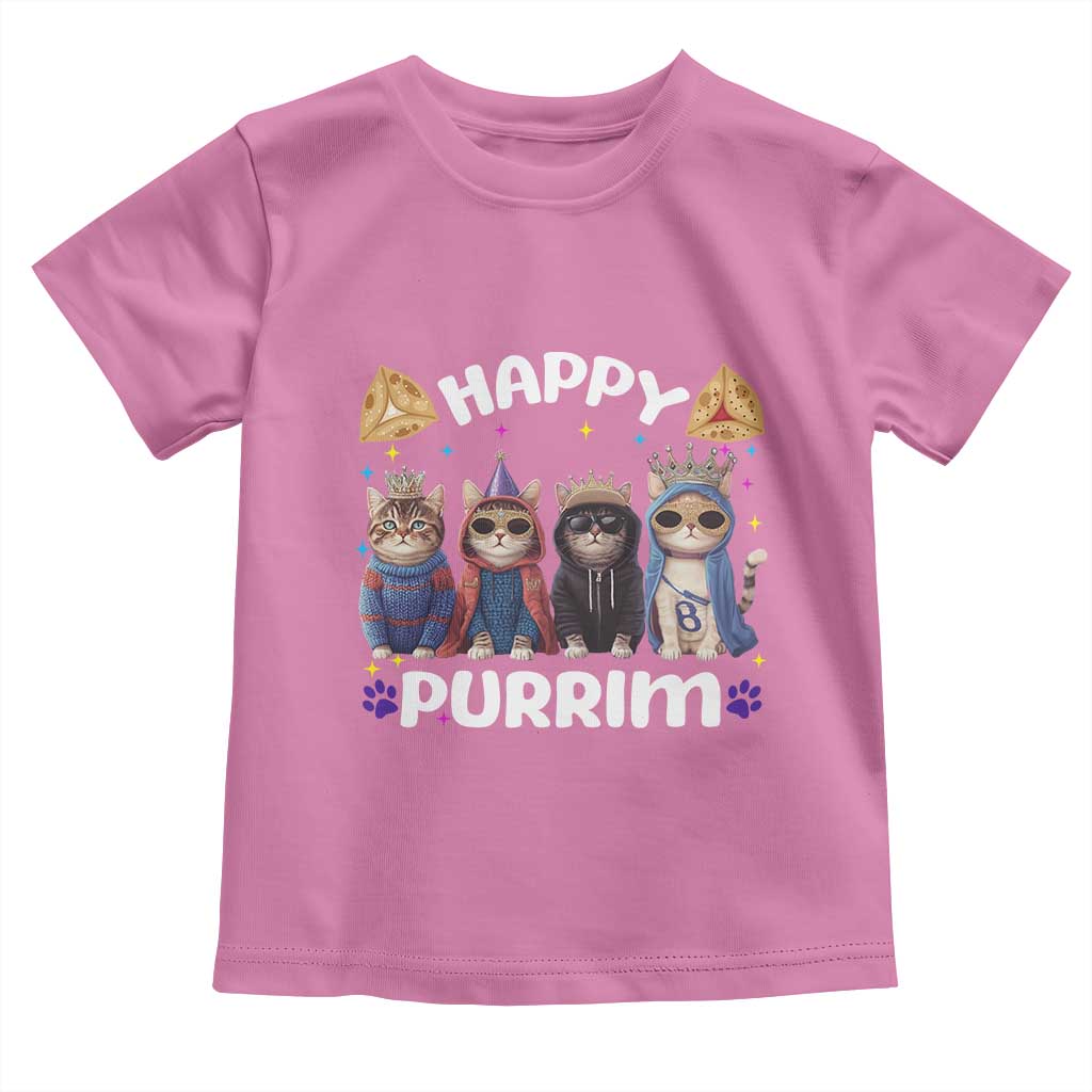 Purim Cat Toddler T Shirt Happy Purrim Hamantash Cute Cat Costume TS09 Azalea Print Your Wear
