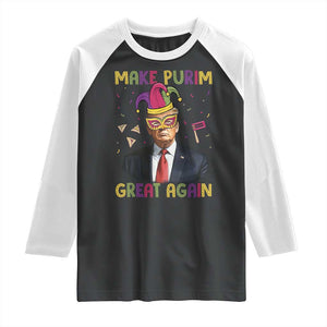 Trump Purim Raglan Shirt Make Purim Great Again Jewish TS09 Black White Print Your Wear