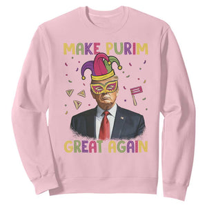 Trump Purim Sweatshirt Make Purim Great Again Jewish TS09 Light Pink Print Your Wear