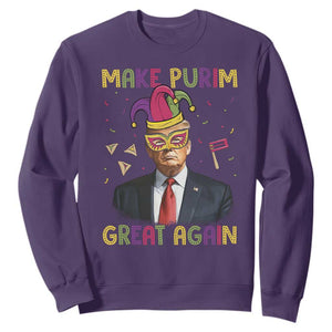 Trump Purim Sweatshirt Make Purim Great Again Jewish TS09 Purple Print Your Wear