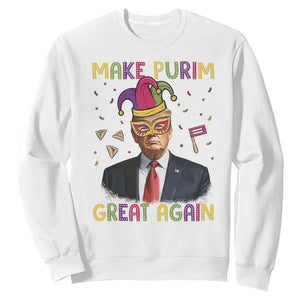Trump Purim Sweatshirt Make Purim Great Again Jewish TS09 White Print Your Wear
